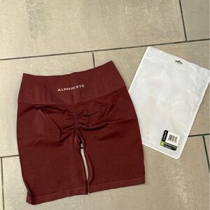 Alphalete Burgundy Seamless Shorts